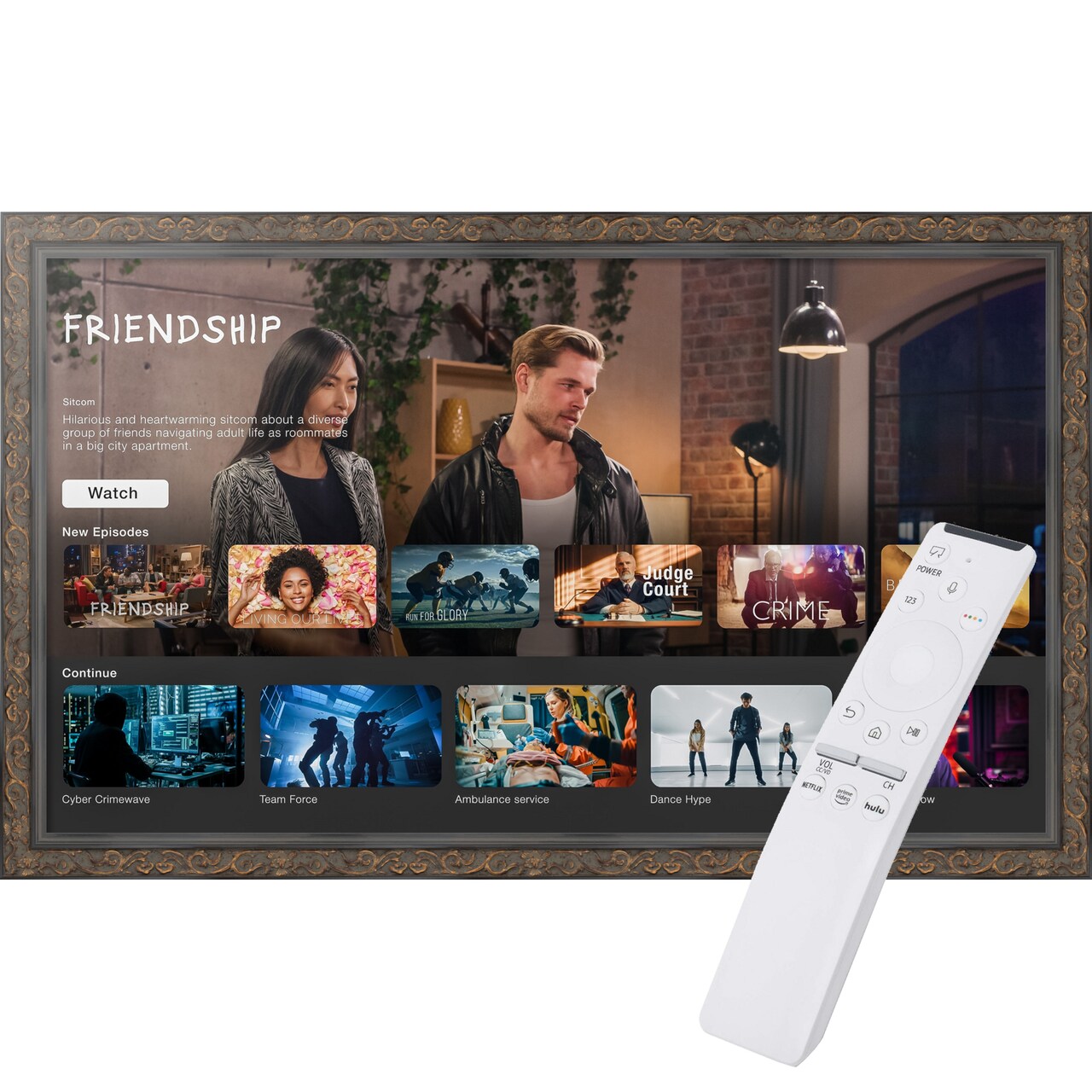 The Samsung Frame TV 65 inch TV Frame, Ornate Frame TV (Fits 2021-2025 Models)